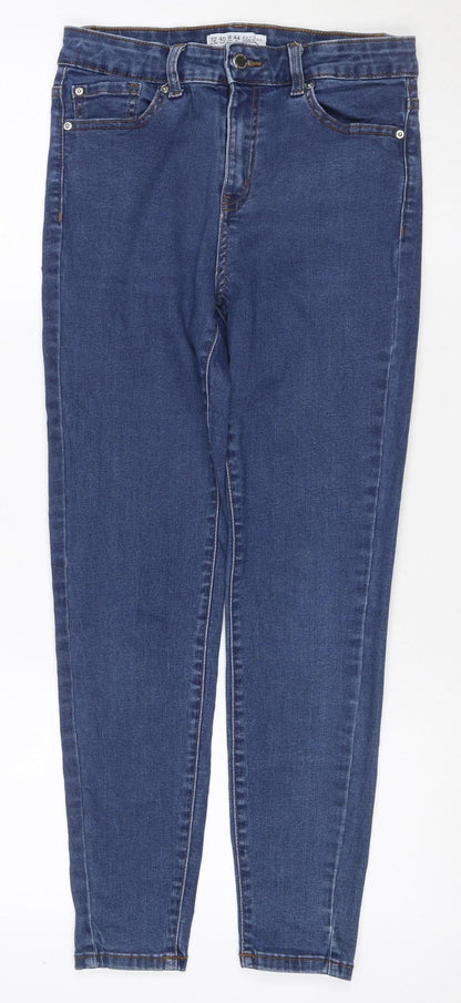Denim Co. Women’s Blue UK 12 Mid Rise Skinny Stretch Jeans