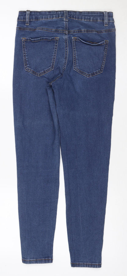 Denim Co. Women’s Blue UK 12 Mid Rise Skinny Stretch Jeans