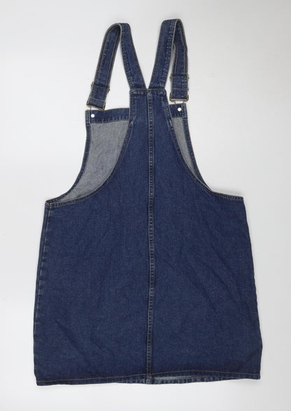 Denim Co. Women’s Blue UK 14 Denim Pinafore Dungaree Dress