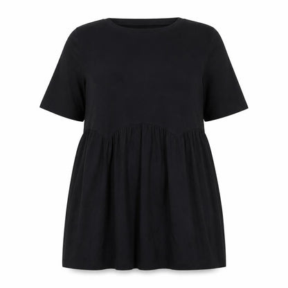 Front view of COS Women’s Black UK 14 Short Sleeve Skater Jersey Dress