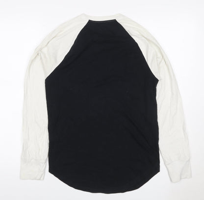 Hollister Men’s XS Black White Colourblock Raglan Long Sleeve T-Shirt