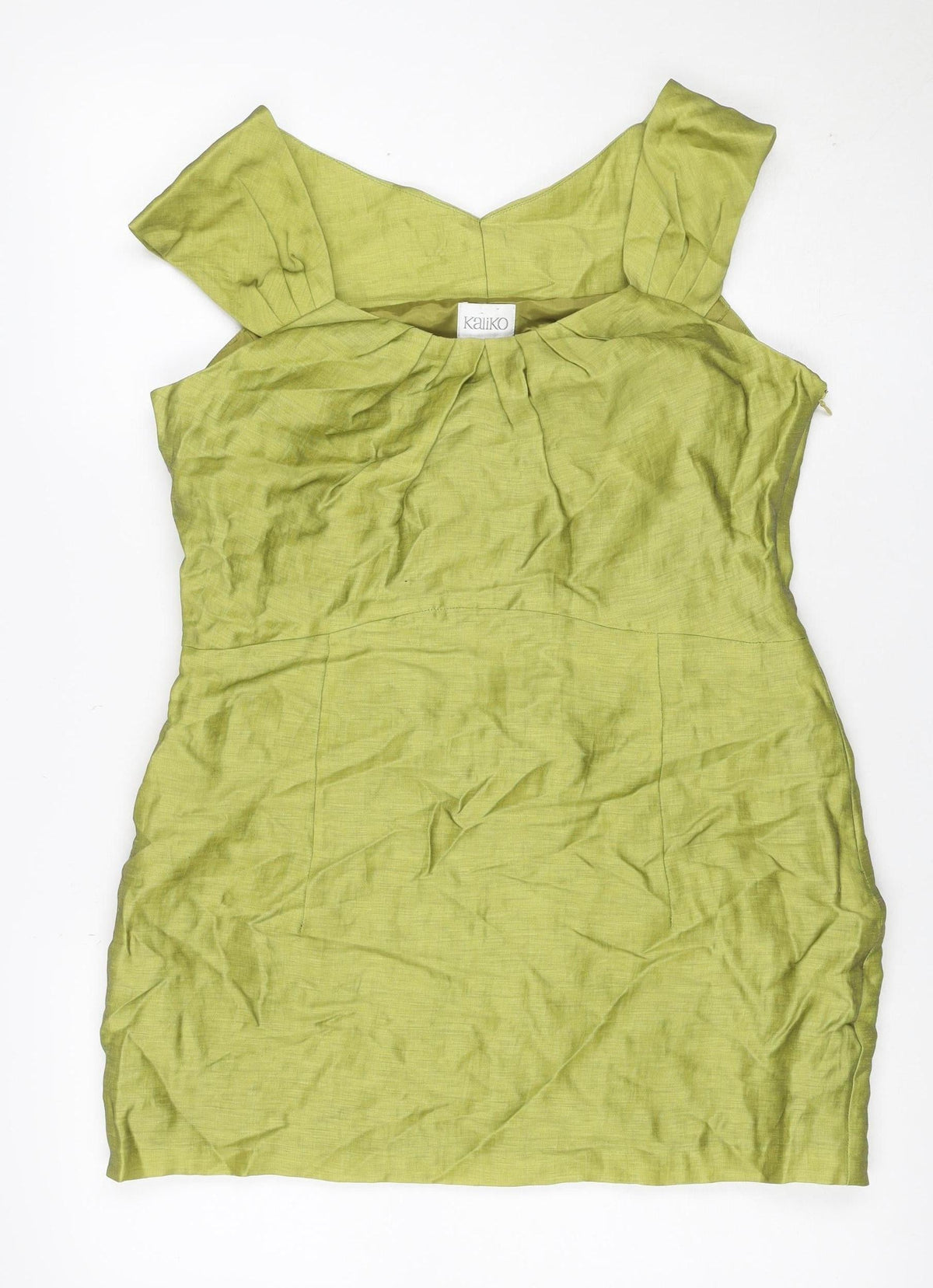 Kaliko Women Green UK 14 Kimono Sleeve V-Neck Blouse