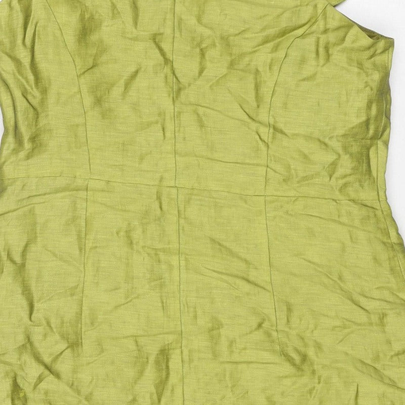 Kaliko Women Green UK 14 Kimono Sleeve V-Neck Blouse
