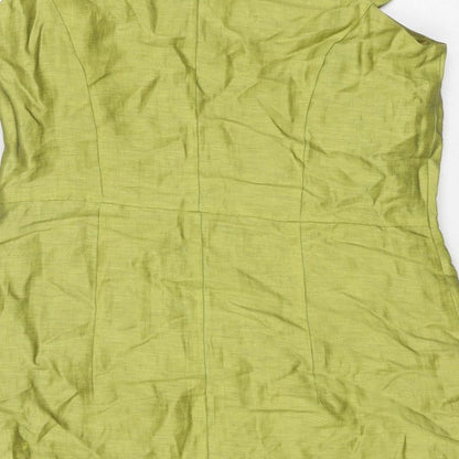 Kaliko Women Green UK 14 Kimono Sleeve V-Neck Blouse