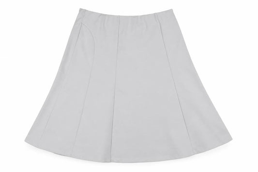 Damart Women Grey UK 18 A-Line Knee Length Stretch Jersey Skirt