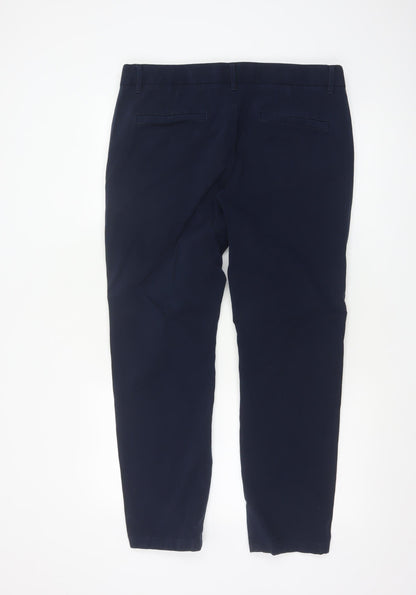 M&S Men’s Blue 36W 29L Slim Ultimate Chino Trousers Stretch