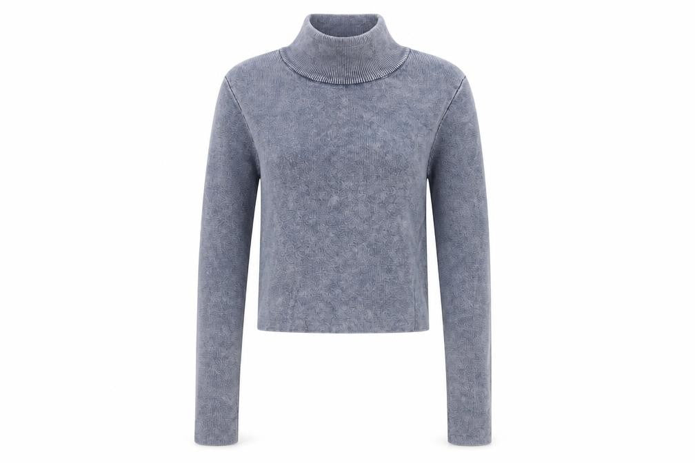 Zara Women’s Blue Roll Neck Slim Fit Knit Pullover Jumper Size M