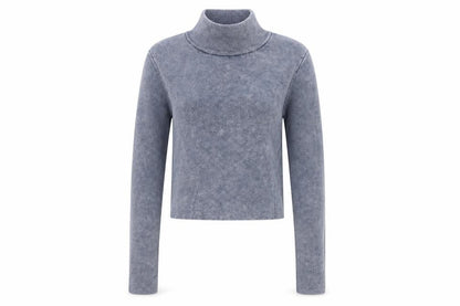 Zara Women’s Blue Roll Neck Slim Fit Knit Pullover Jumper Size M