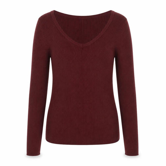 ASOS DESIGN Women’s Red UK 16 Ribbed Scoop Neck Slim Jumper
