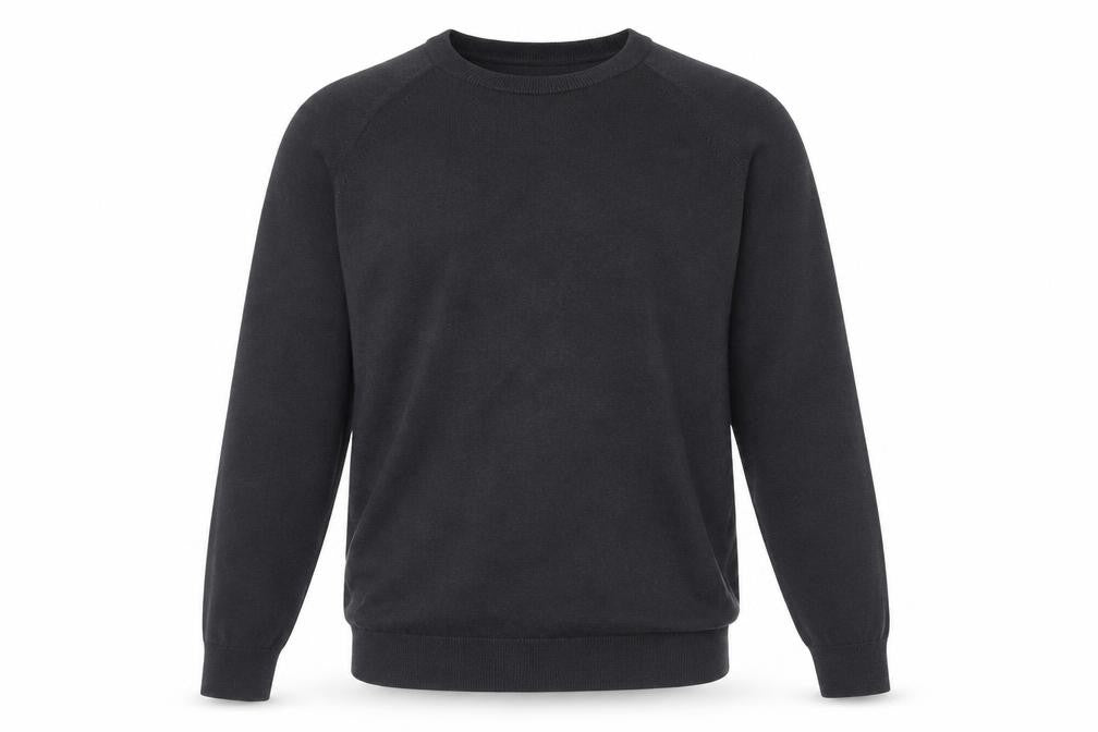 Marks & Spencer Men Black M Pure Cotton Crew Neck Pullover Jumper