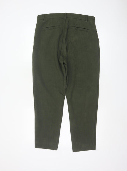 Weekday Women’s Green UK 20 Tapered Tailored Trousers Pockets