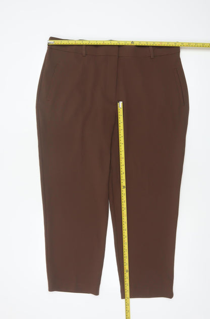 Roman Women’s Brown Size 18 Tapered Tailored Dress Trousers