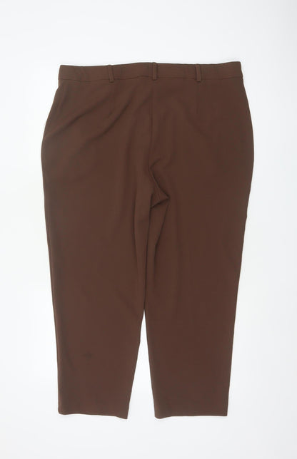 Roman Women’s Brown Size 18 Tapered Tailored Dress Trousers