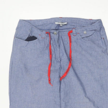 Kickers Women’s Blue Size 14 Chambray Cropped Straight Trousers
