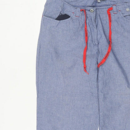 Kickers Women’s Blue Size 14 Chambray Cropped Straight Trousers