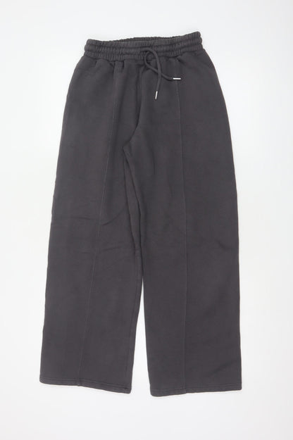 Rising Women’s Black XS Wide Leg Fleece Jogger Trousers Drawstring