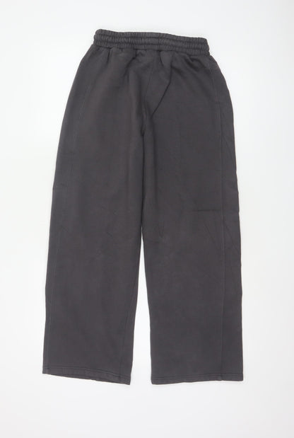 Rising Women’s Black XS Wide Leg Fleece Jogger Trousers Drawstring