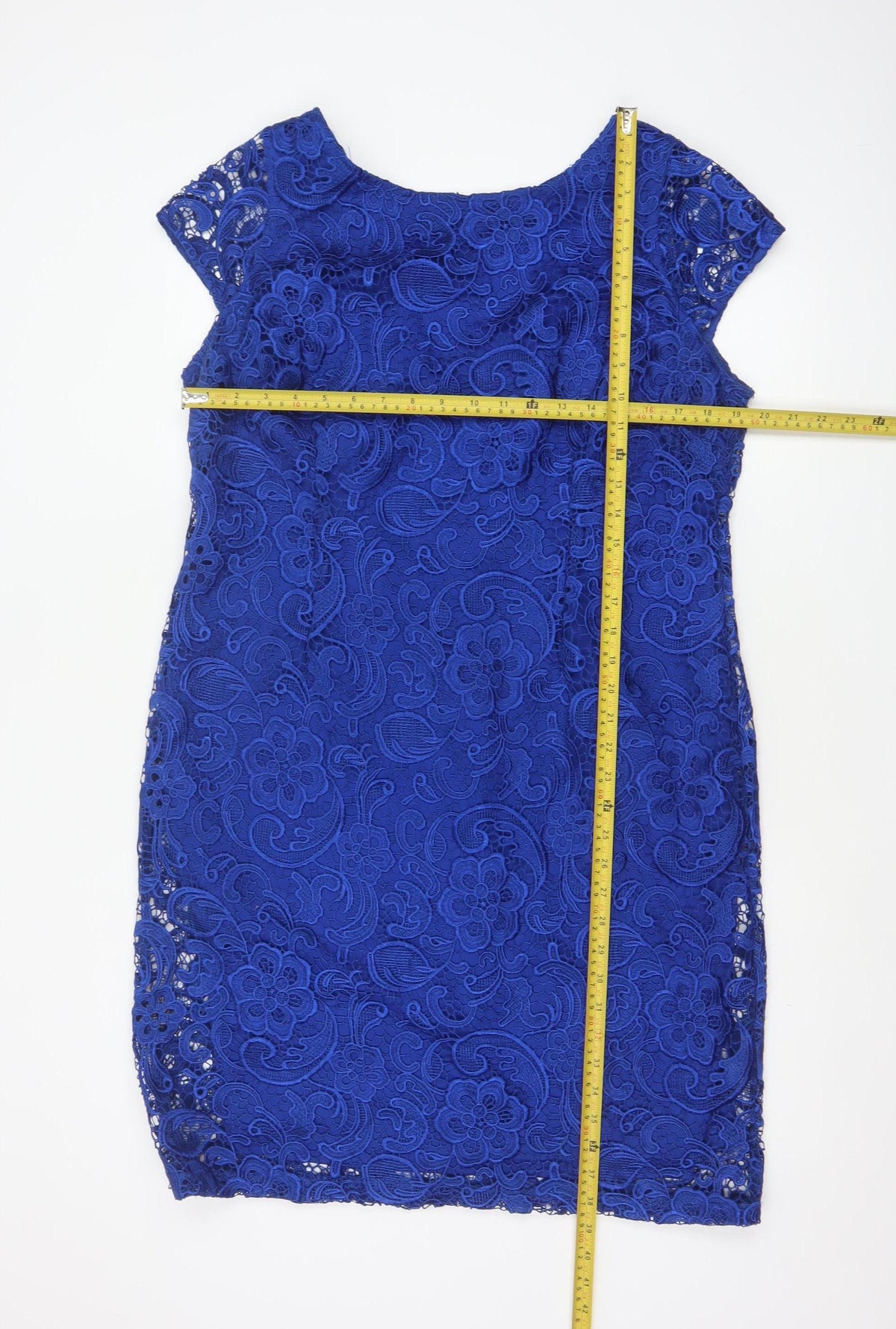 Myleene Klass Women Blue UK 18 Lace Sheath Knee Length Occasion Dress