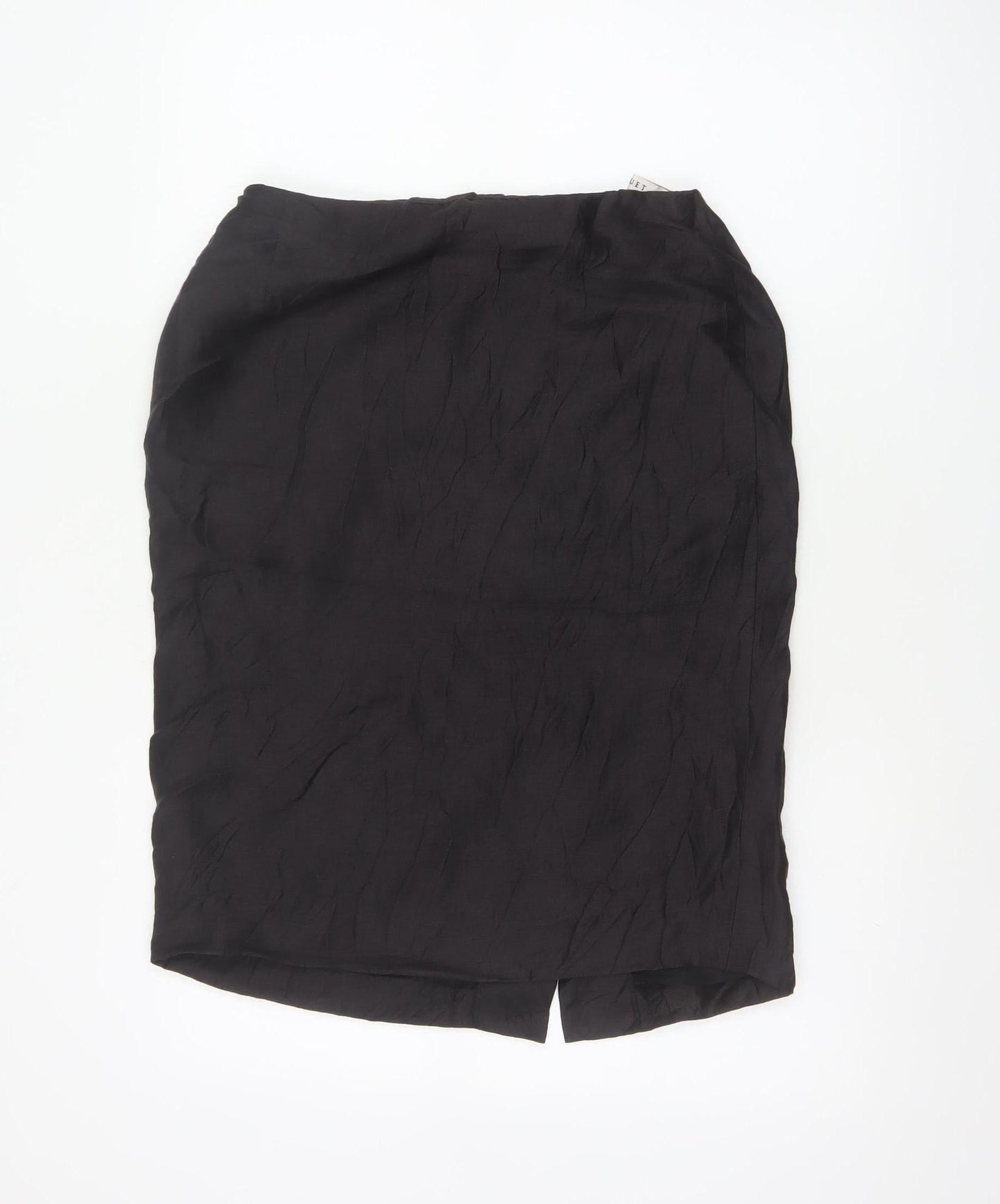 Minuet Women’s Black UK 12 Linen Pencil Knee Length Skirt