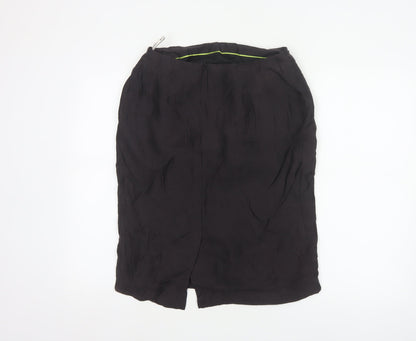 Minuet Women’s Black UK 12 Linen Pencil Knee Length Skirt