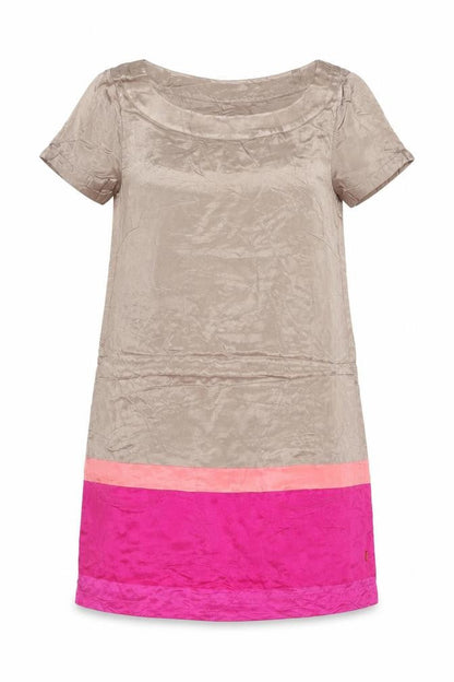 Front view of Vackpot Women’s Multicoloured UK 8 Shift Knee Dress Colourblock