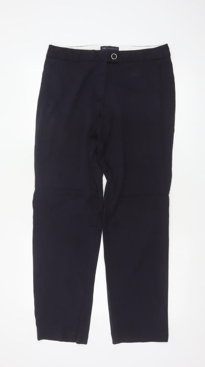 Marks and Spencer Women’s Navy Blue UK 12 Straight Work Trousers