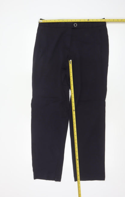 Marks and Spencer Women’s Navy Blue UK 12 Straight Work Trousers