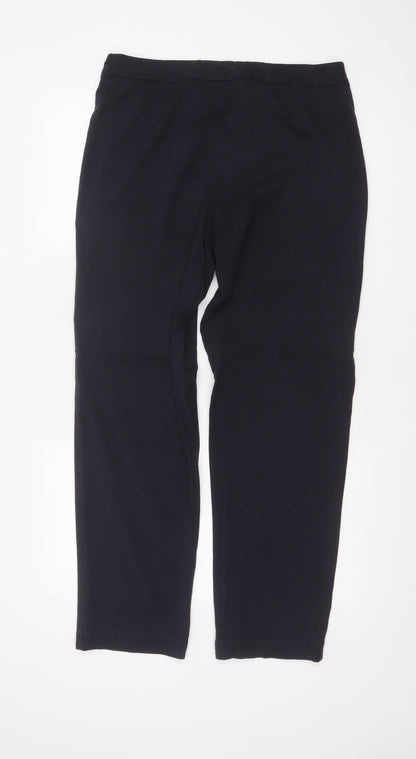 Marks and Spencer Women’s Navy Blue UK 12 Straight Work Trousers