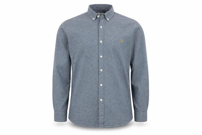 Farah Men’s Blue M Cotton Button-Down Long Sleeve Casual Shirt
