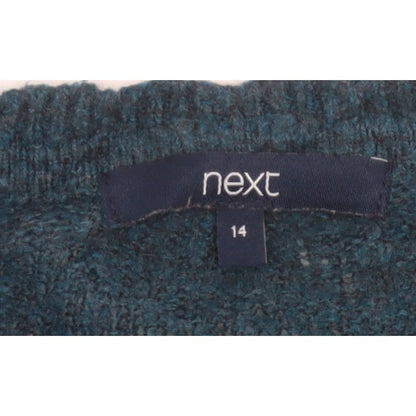 Next Women’s Green Size 14 Open Knit Raglan Sleeve Pullover Jumper