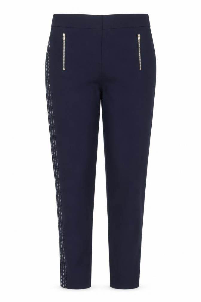 Next Women’s Blue UK 10 Regular Tapered Trousers Zip Pockets