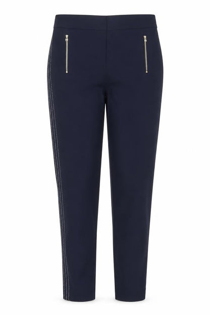 Next Women’s Blue UK 10 Regular Tapered Trousers Zip Pockets