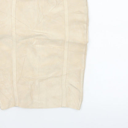 House of CB London Women Beige S Bandage Pencil Knee Length Skirt