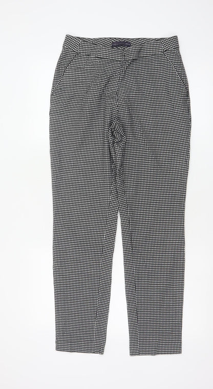 Marks and Spencer Women Black White Geometric Tapered Trousers UK 8