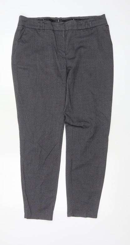 Jasper Conran Women’s Grey Pinstripe Tapered Dress Trousers UK 14