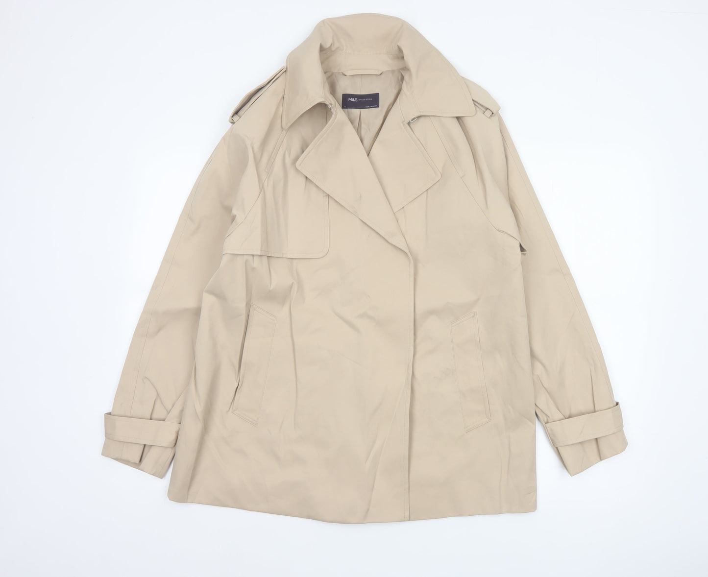 Marks & Spencer Women’s Beige Size 12 Mid-Length Trench Coat