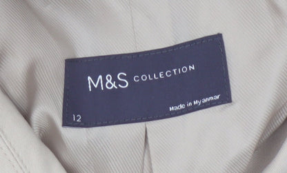 Marks & Spencer Women’s Beige Size 12 Mid-Length Trench Coat