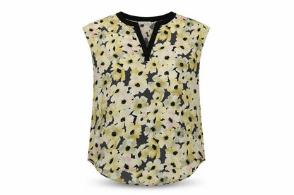 Paraphrase Women Multicoloured Floral V-Neck Cap Sleeve Blouse UK 12