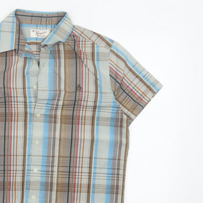 Original Penguin Men's Multicoloured L Plaid Short Sleeve Button-Up Shirt