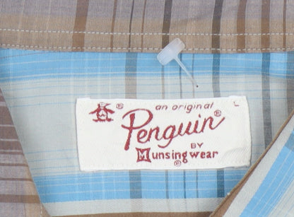 Original Penguin Men's Multicoloured L Plaid Short Sleeve Button-Up Shirt