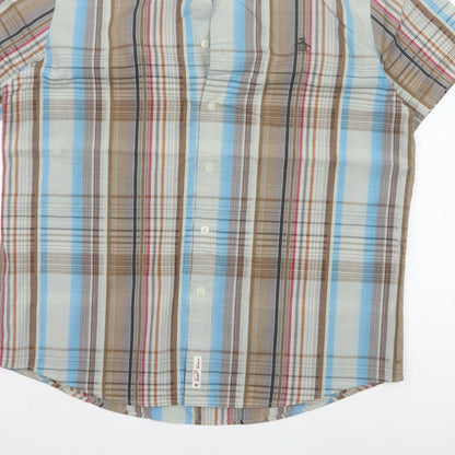 Original Penguin Men's Multicoloured L Plaid Short Sleeve Button-Up Shirt