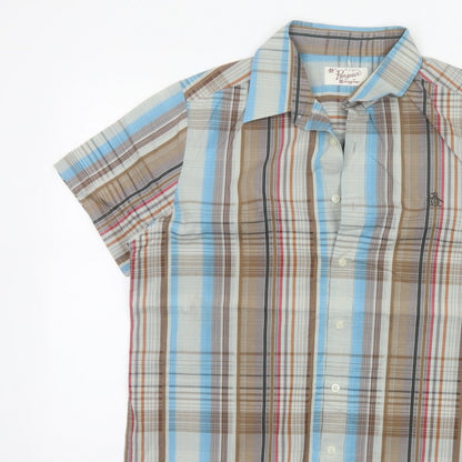 Original Penguin Men's Multicoloured L Plaid Short Sleeve Button-Up Shirt