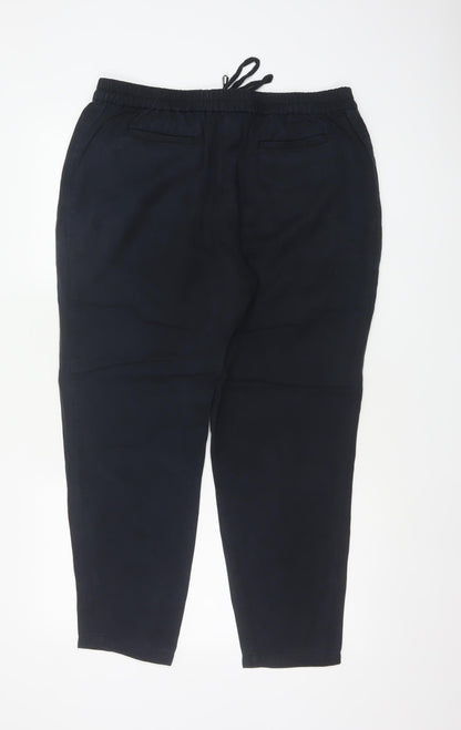 Mint Velvet Women’s Navy Blue Size 14 Lyocell Tapered Jogger Trousers