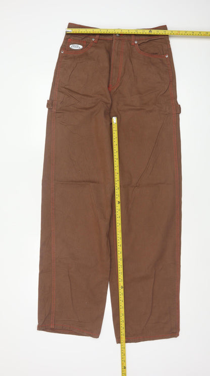 No Fear x H&M Women’s Brown Wide-Leg Logo Jeans UK 10