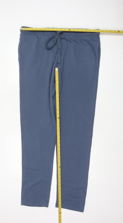 Marks & Spencer Men's Blue XL Long Regular Fit Sweatpants Joggers