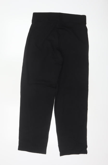 Marks & Spencer Women's Black UK 10 Short Straight Pull-On Trousers