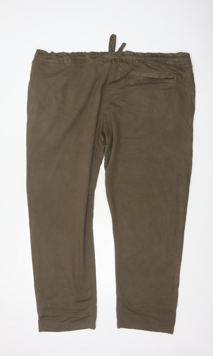 Marks and Spencer Men's Brown 5XL Jogger Trousers Elastic Waist