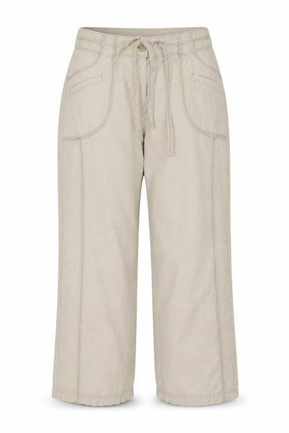 Marks & Spencer Women Beige UK 14 Short Carpenter Wide-Leg Trousers