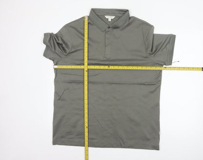 Autograph Men’s Grey XL Supima Cotton Short Sleeve Polo Shirt