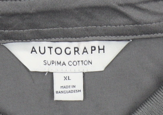 Autograph Men’s Grey XL Supima Cotton Short Sleeve Polo Shirt